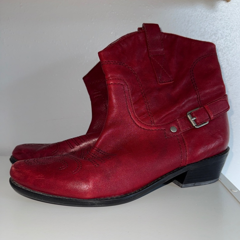 Franco Sarto red ankle boots